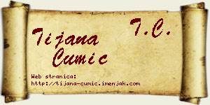 Tijana Čumić vizit kartica